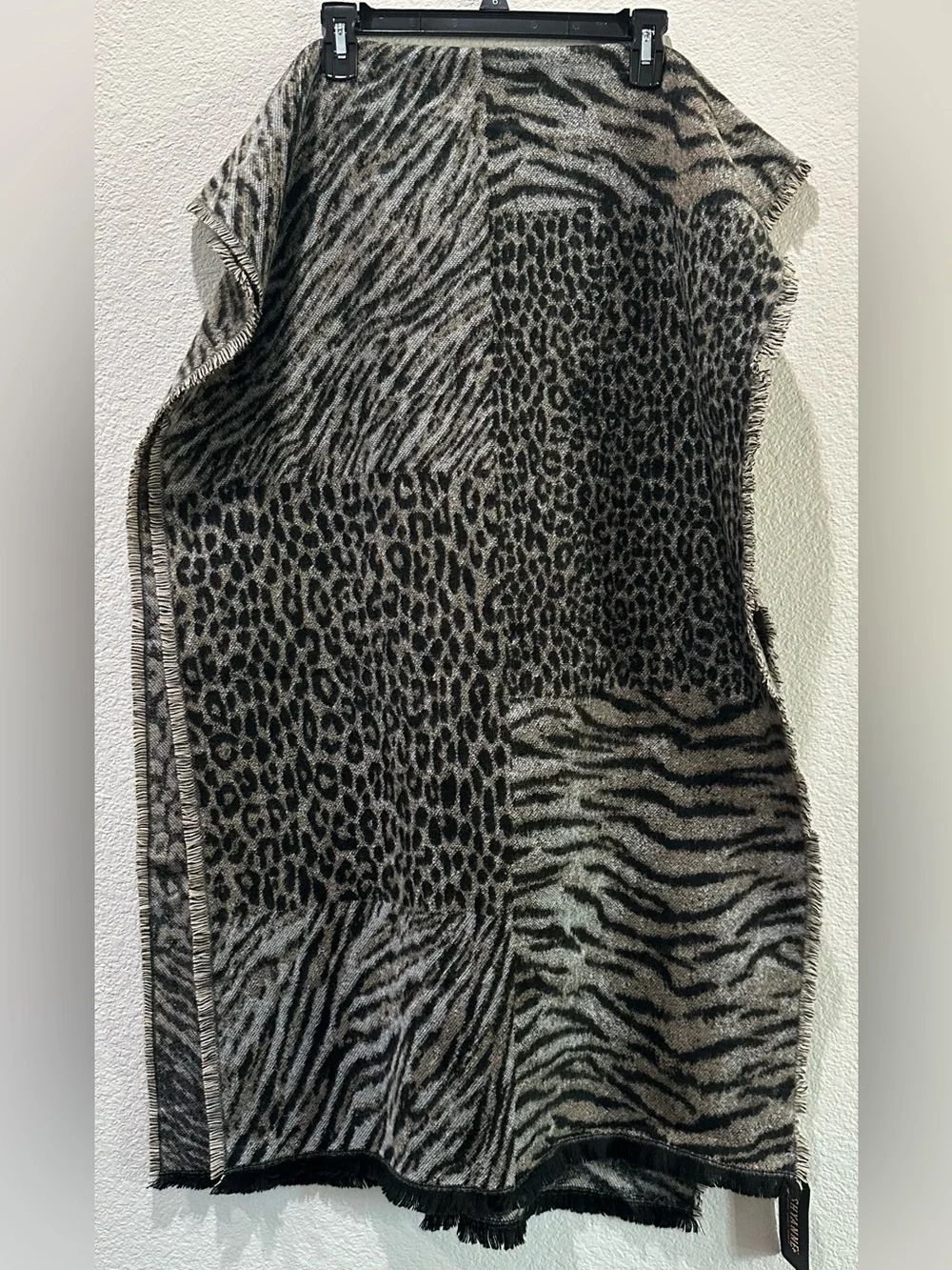 Shyanne Black and Brown Animal Print Wrap